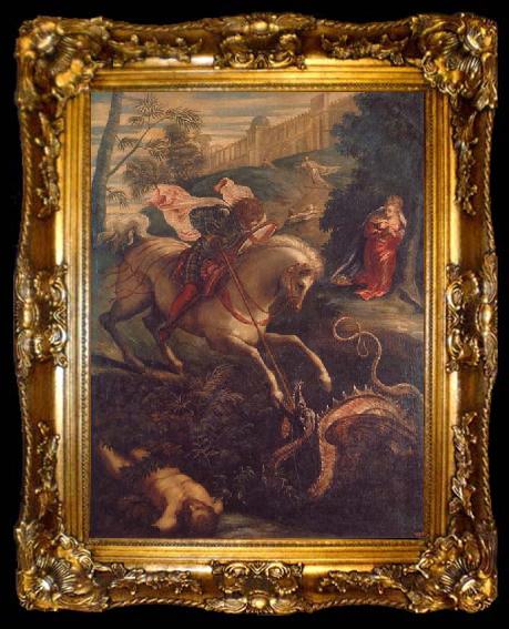 framed  Jacopo Tintoretto St.George and the Dragon, ta009-2